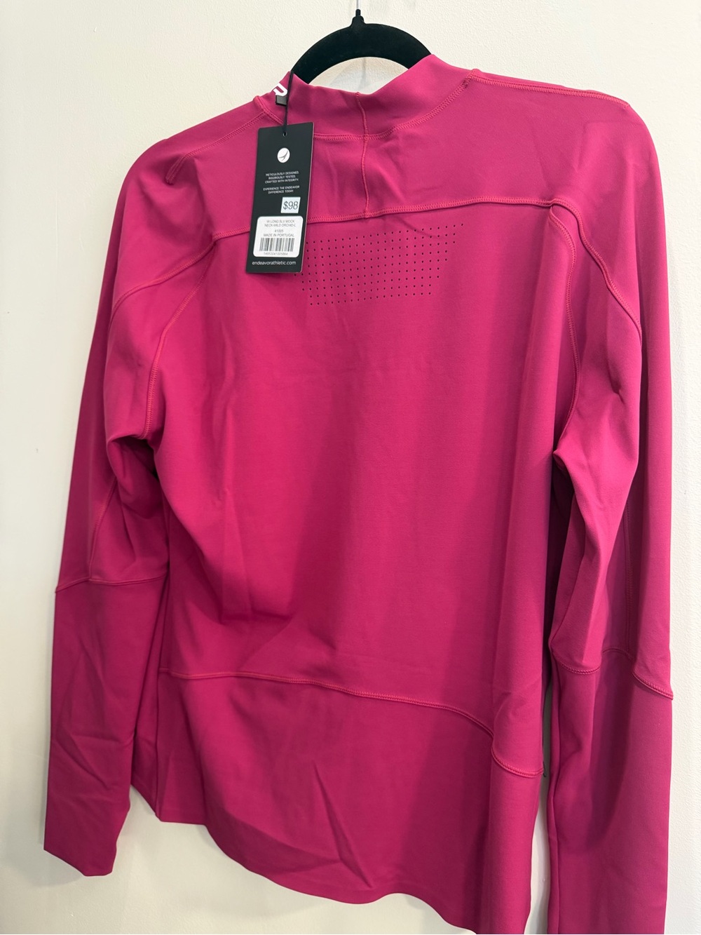ENDVR Wild Orchid Long Sleeve Mock Neck Athletic Top Thumb Holes Med & L - New - Picture 3 of 4